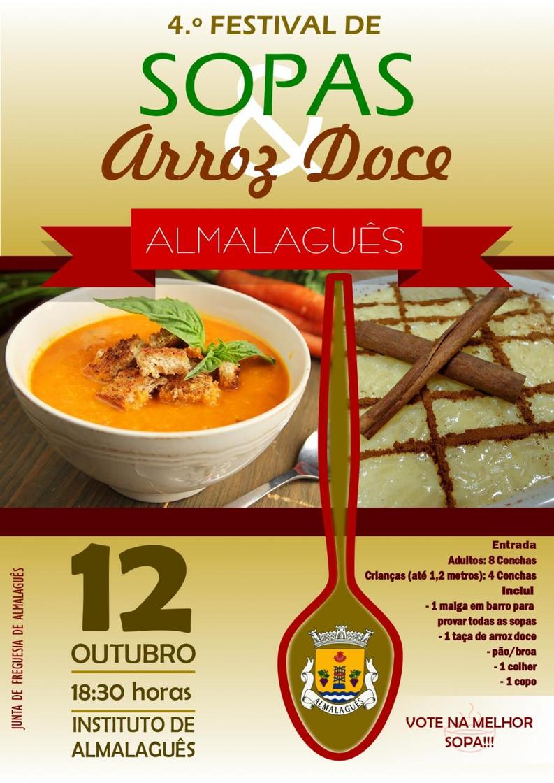 Official poster: Festival de Sopas e Arroz Doce de Almalaguês