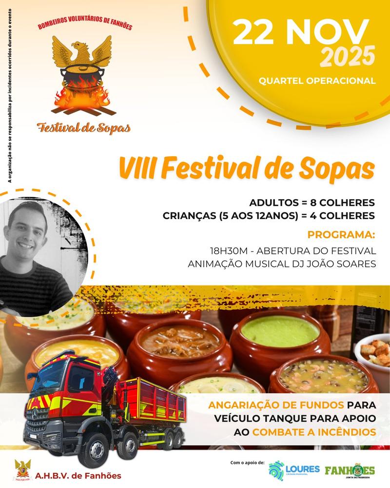 Official poster: Festival de Sopas dos Bombeiros de Fanhões