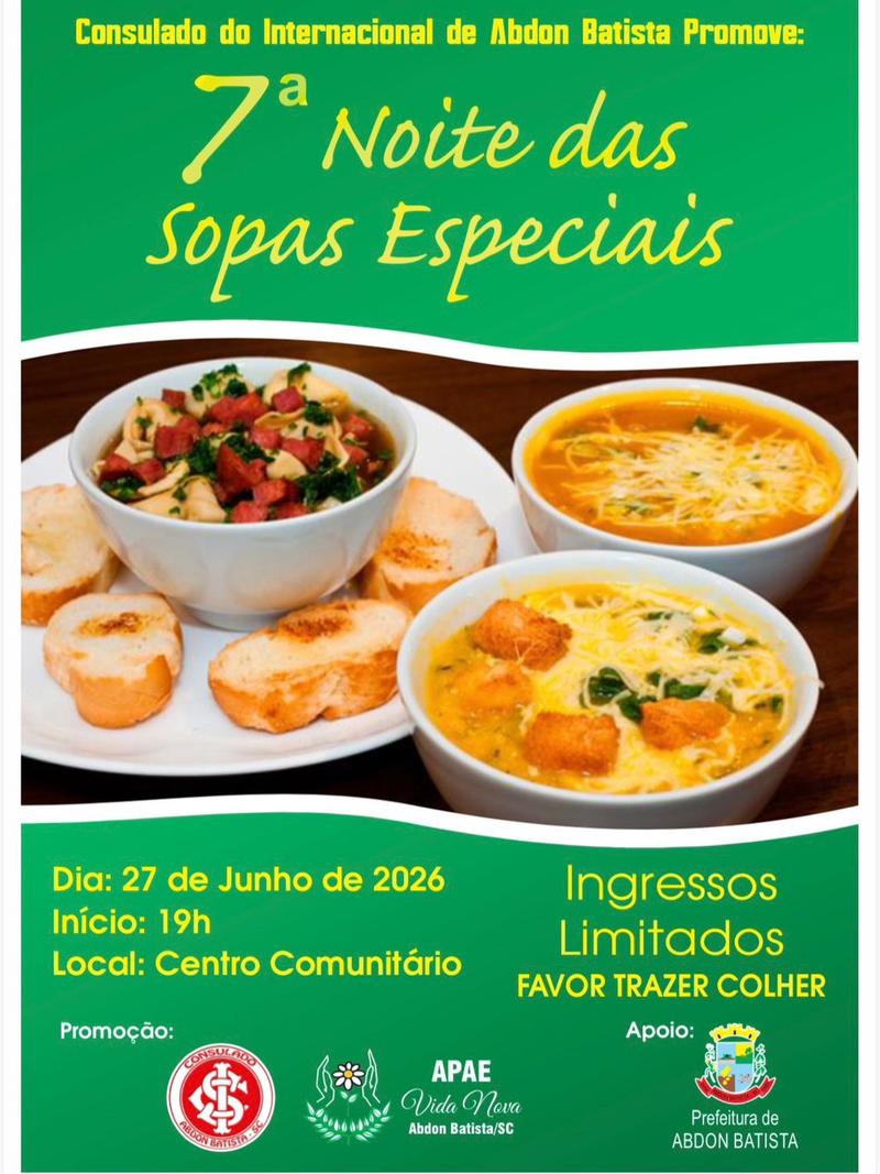 Official poster: 7ª Noite das Sopas Especiais