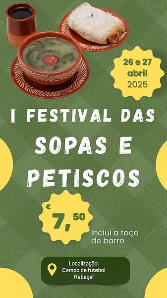 I Festival das Sopas e Petiscos - Rabaçal  2025