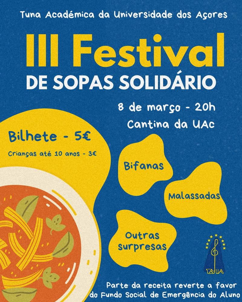 Cartaz oficial: Festival de Sopas Solidário