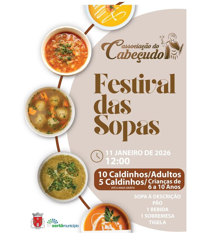 Cartaz oficial: Festival das Sopas da Associação do Cabeçudo