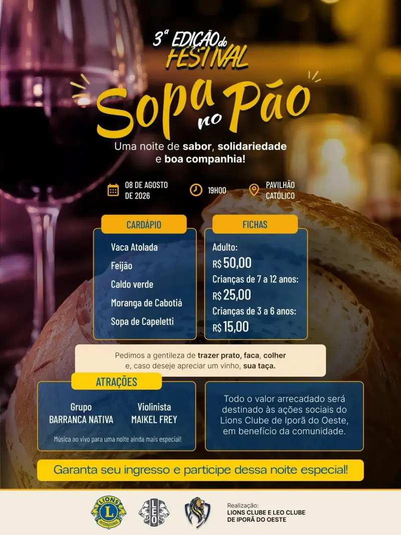 Official poster: 3ª edição do Festival Sopa no Pão
