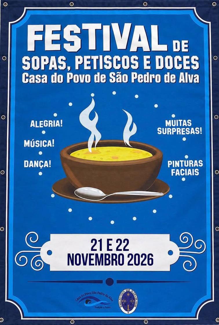 Official poster: Festival de Sopas, Petiscos e Doces de São Pedro de Alva