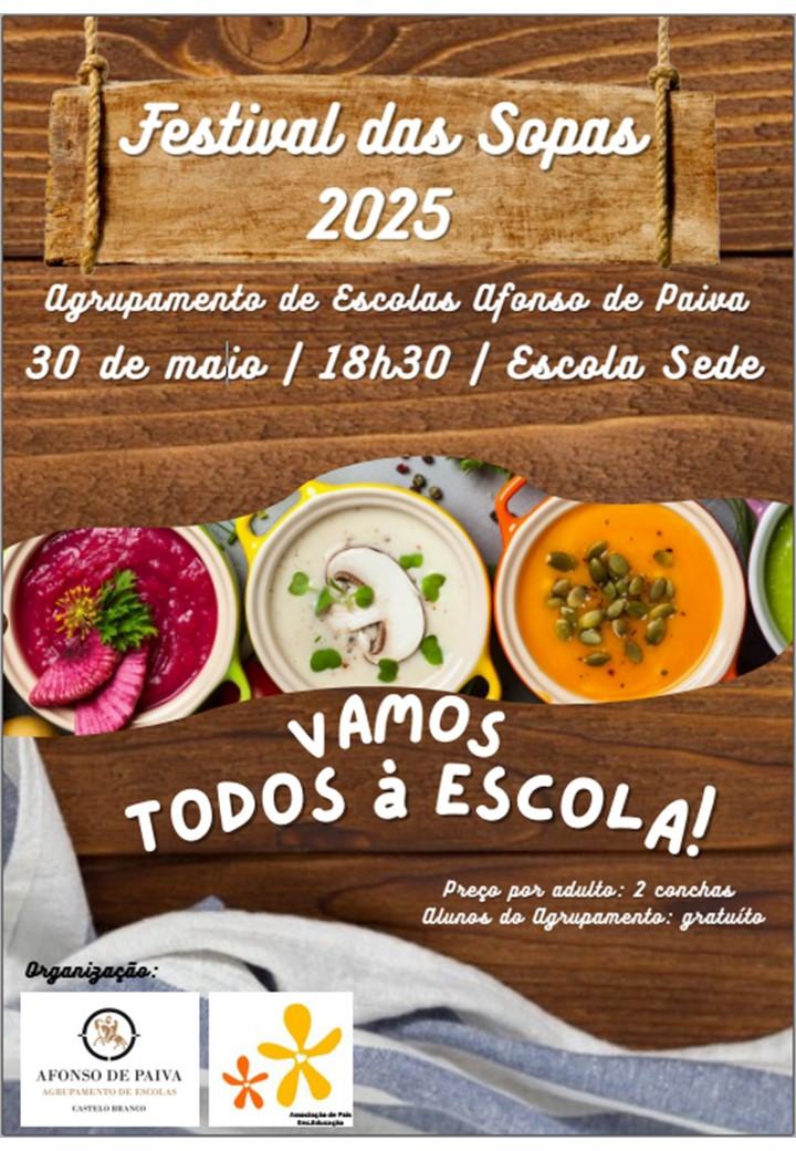 Cartaz oficial: Festival das Sopas do Agrupamento de Escolas Afonso de Paiva