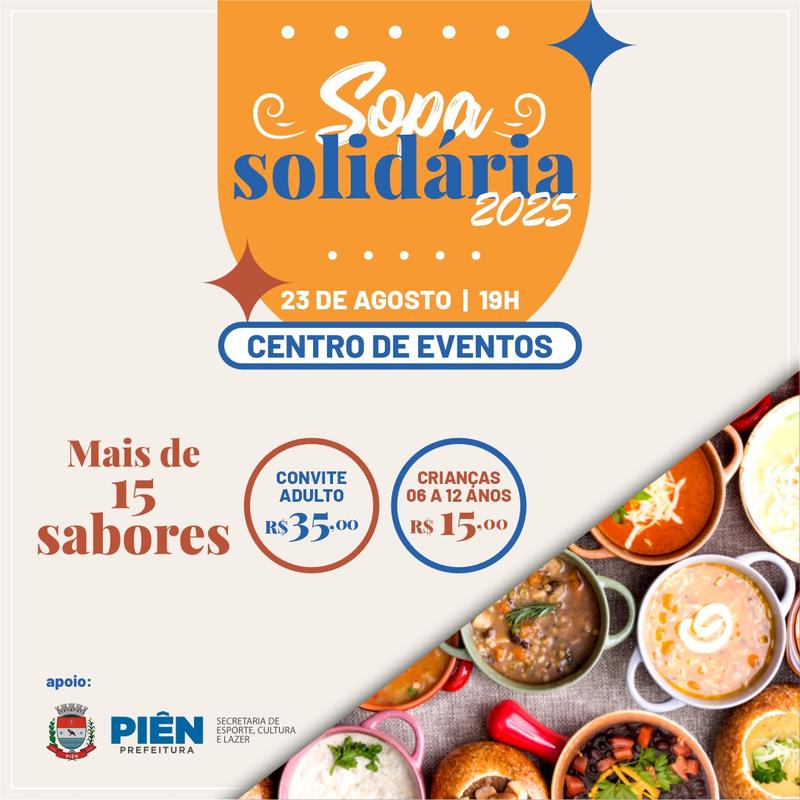 Official poster: Noite das Sopas de Piên