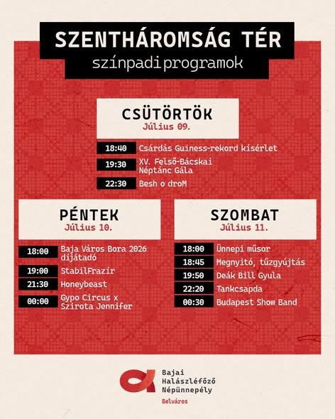 Official poster: 30th anniversary Bajai Halászléfőző Népünnepély (29th edition)