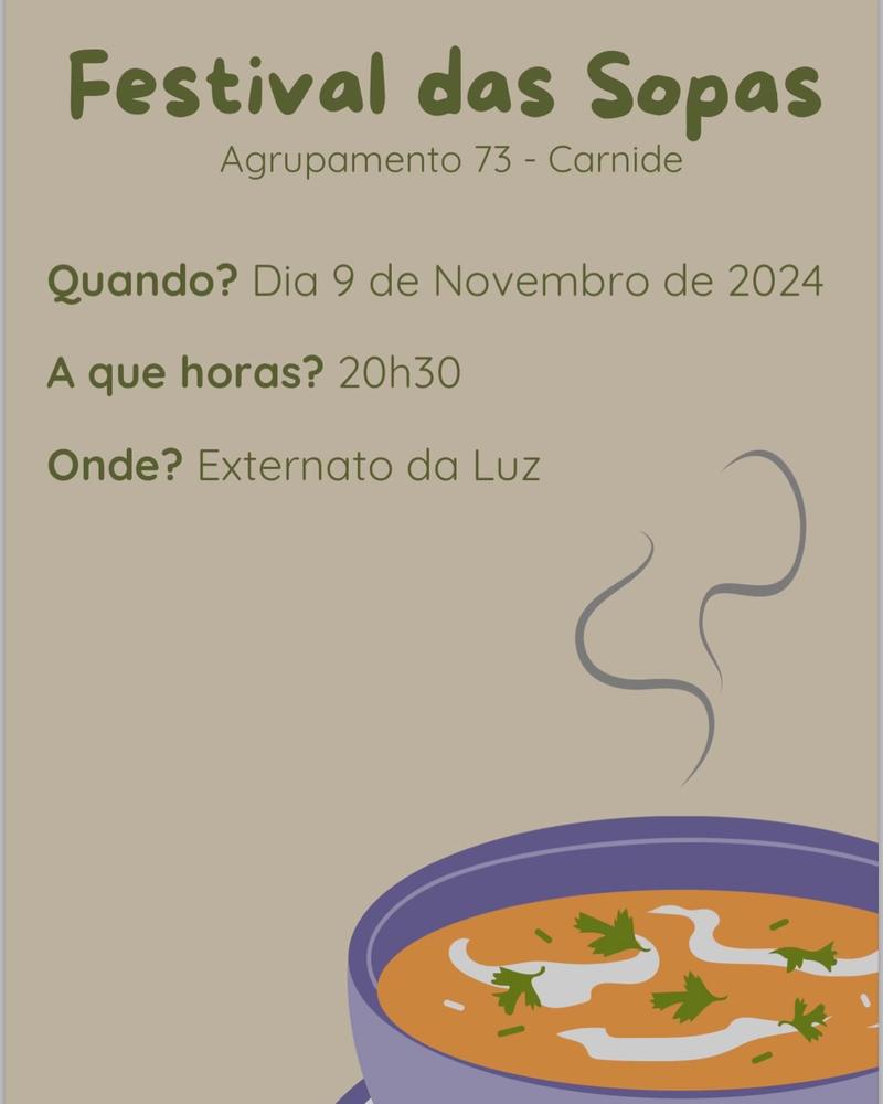 Cartaz oficial: Festival das Sopas do Agrupamento 73 Carnide