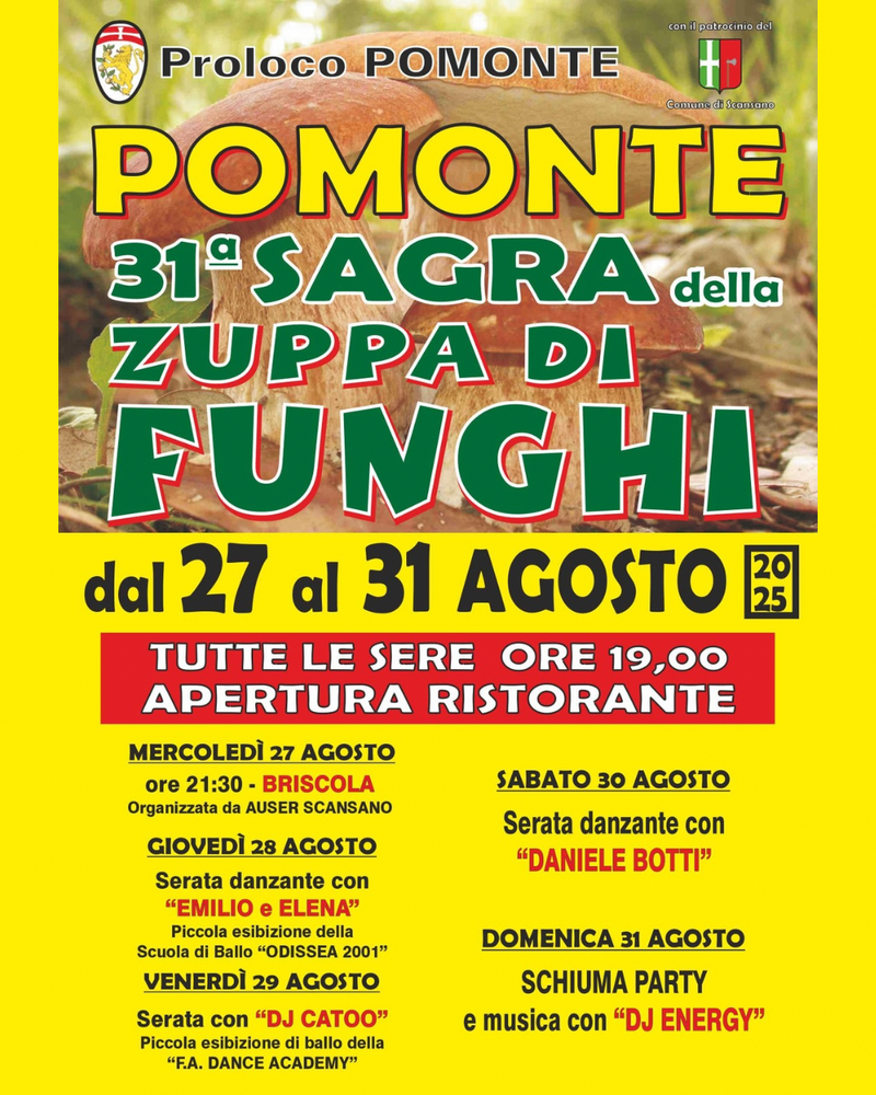 Official poster: Sagra della Zuppa di Funghi di Pomonte