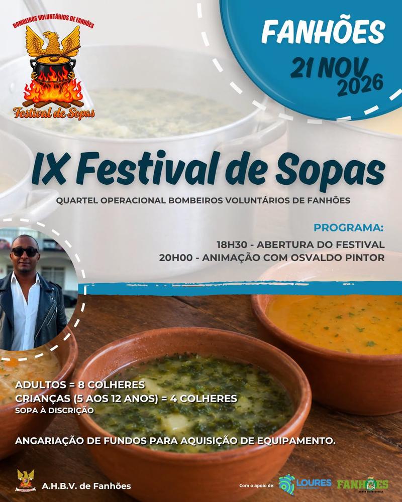 Official poster: Festival de Sopas dos Bombeiros de Fanhões