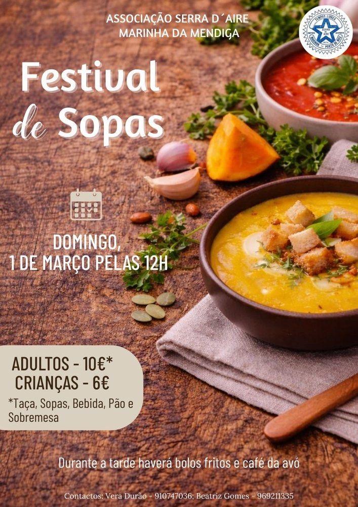 Cartaz oficial: Festival de Sopas da Marinha da Mendiga