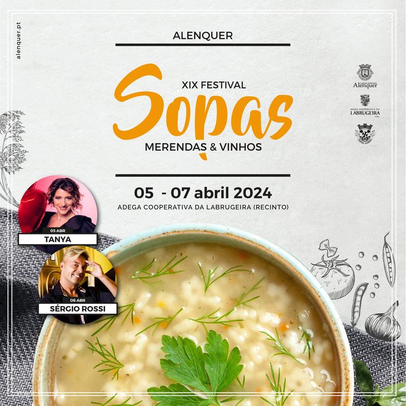 Cartaz oficial: XIX Festival de Sopas, Merendas & Vinhos