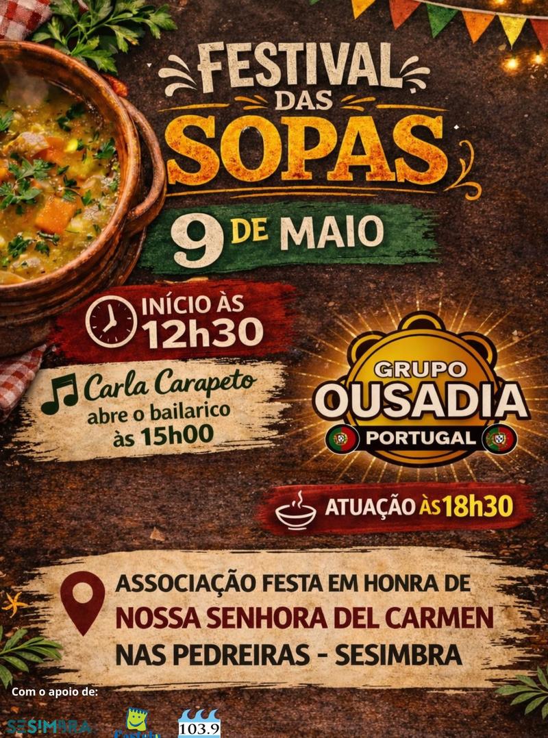 Cartaz oficial: Festival das Sopas da Festa de Nossa Senhora del Carmen