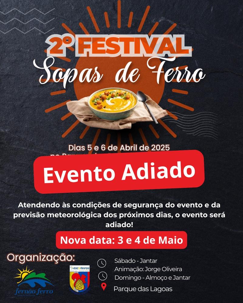 Cartaz oficial: 2.º Festival - Sopas de Ferro