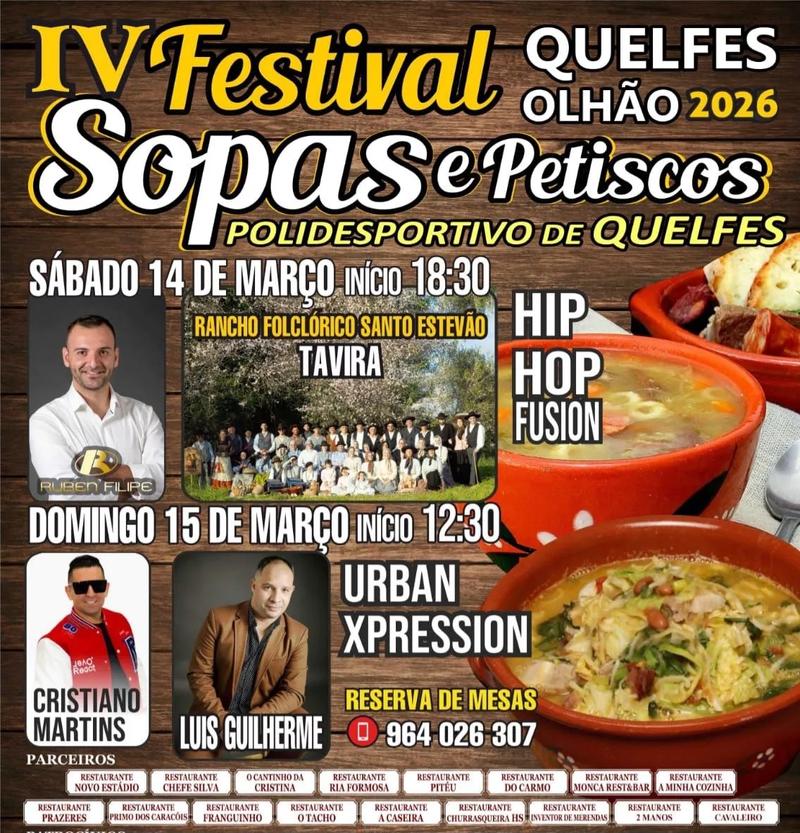 Cartaz oficial: Festival de Sopas e Petiscos de Quelfes