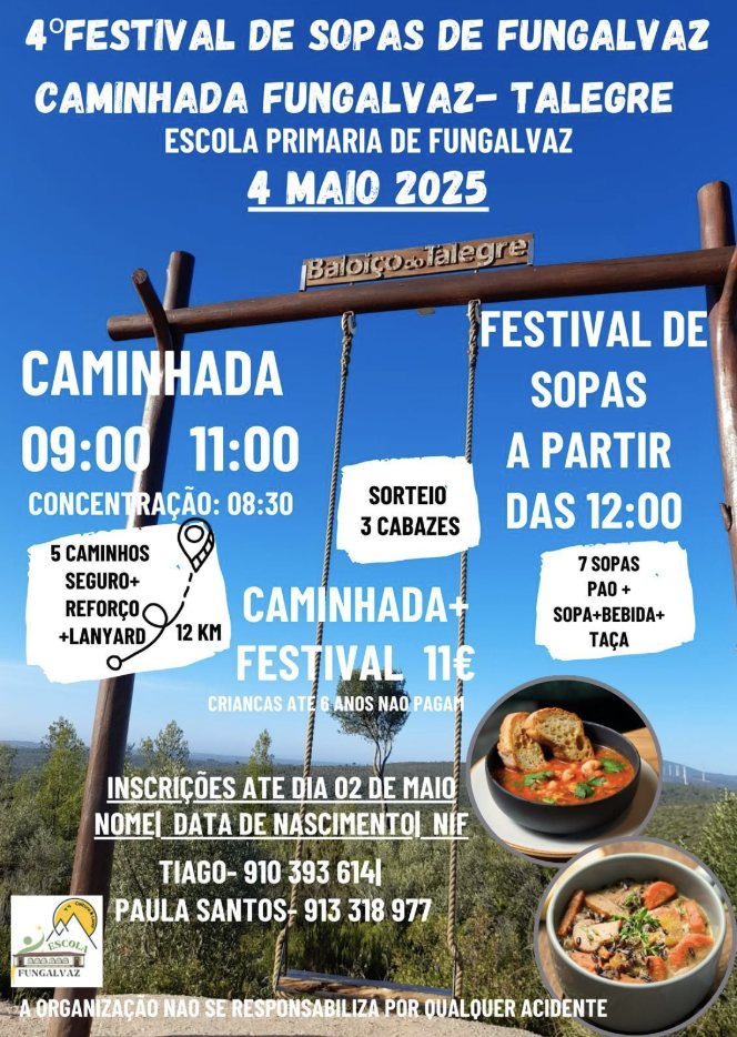 Cartaz oficial: Festival das Sopas e Caminhada em Fungalvaz
