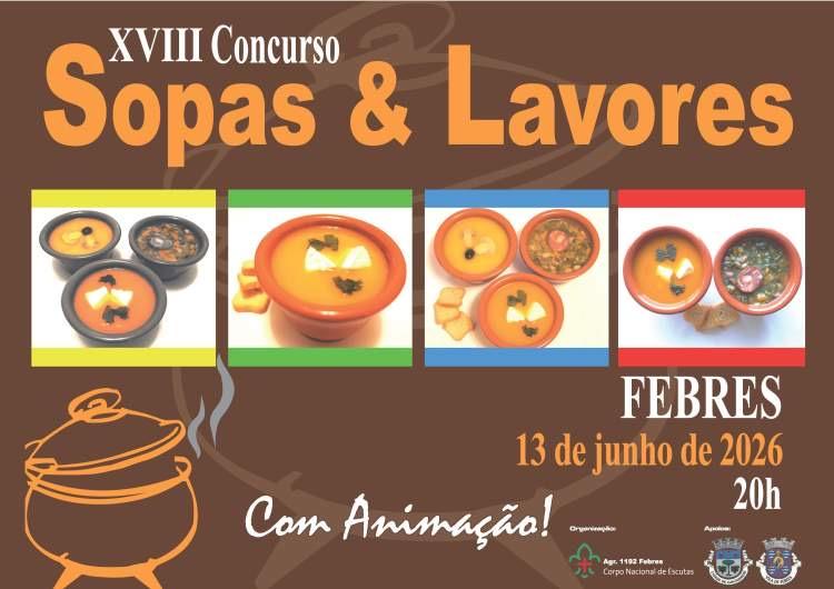 Cartaz oficial: XVIII Concurso Sopas & Lavores