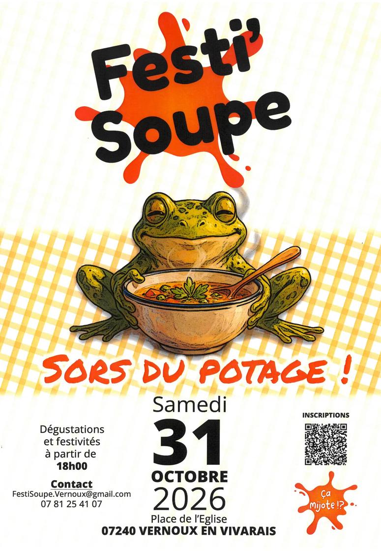 Cartaz oficial: Festi'Soupe de Vernoux-en-Vivarais
