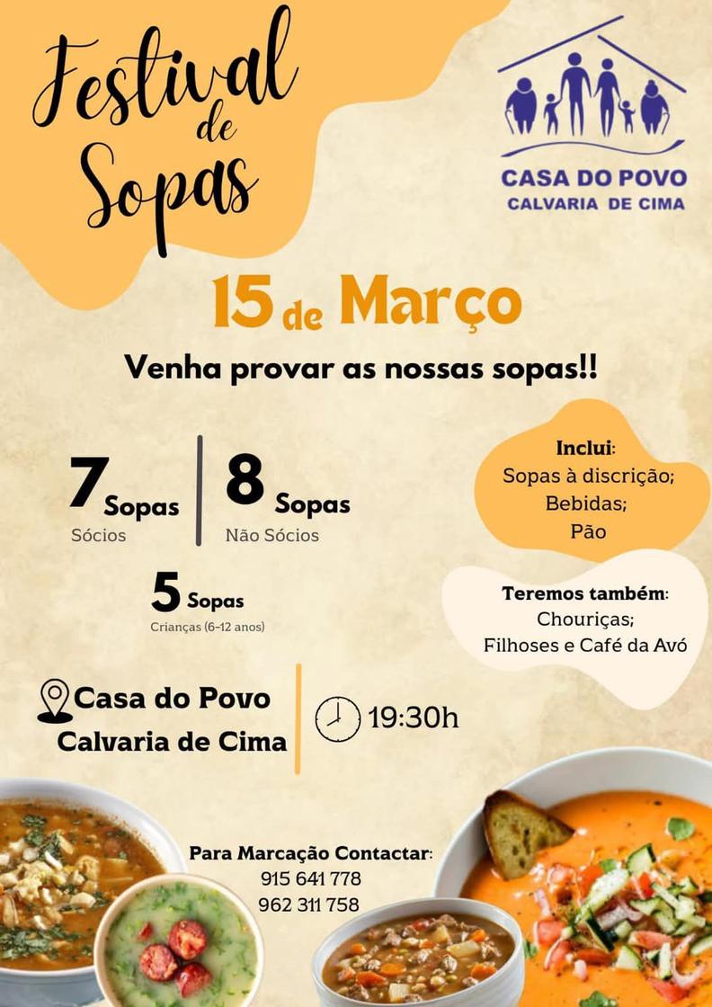 Cartaz oficial: Festival de Sopas na Casa do Povo