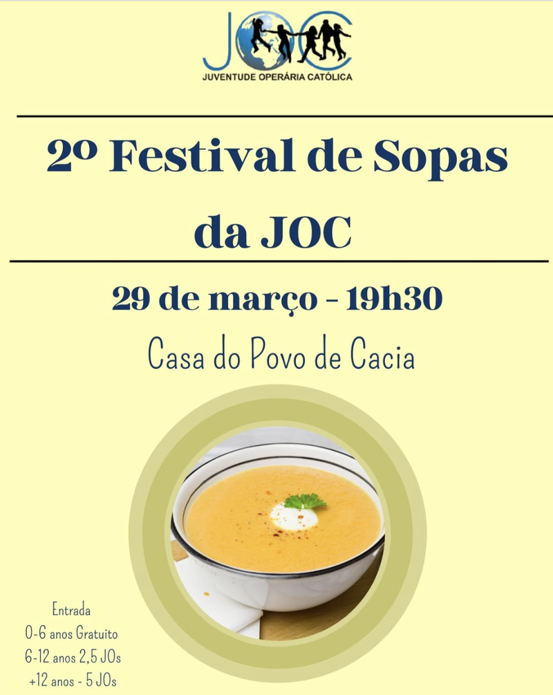 Cartaz oficial: Festival de Sopas da JOC
