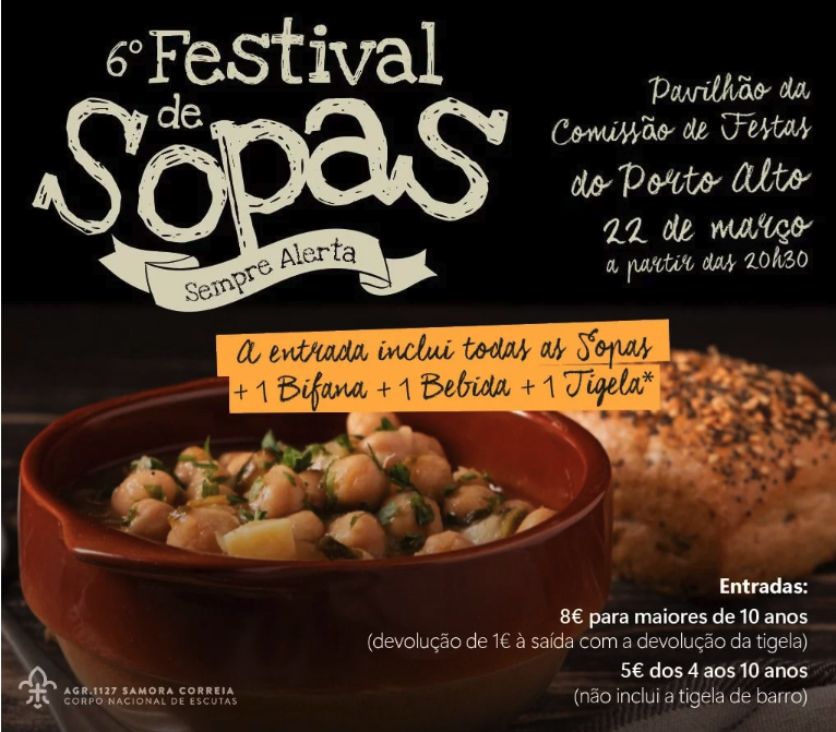 Cartaz oficial: 6º Festival de Sopas Sempre Alerta