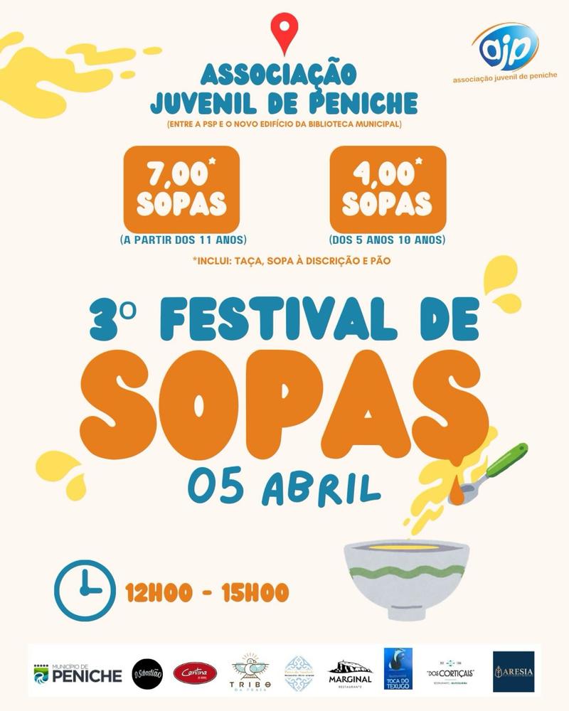 Cartaz oficial: Festival de Sopas da Associação Juvenil de Peniche