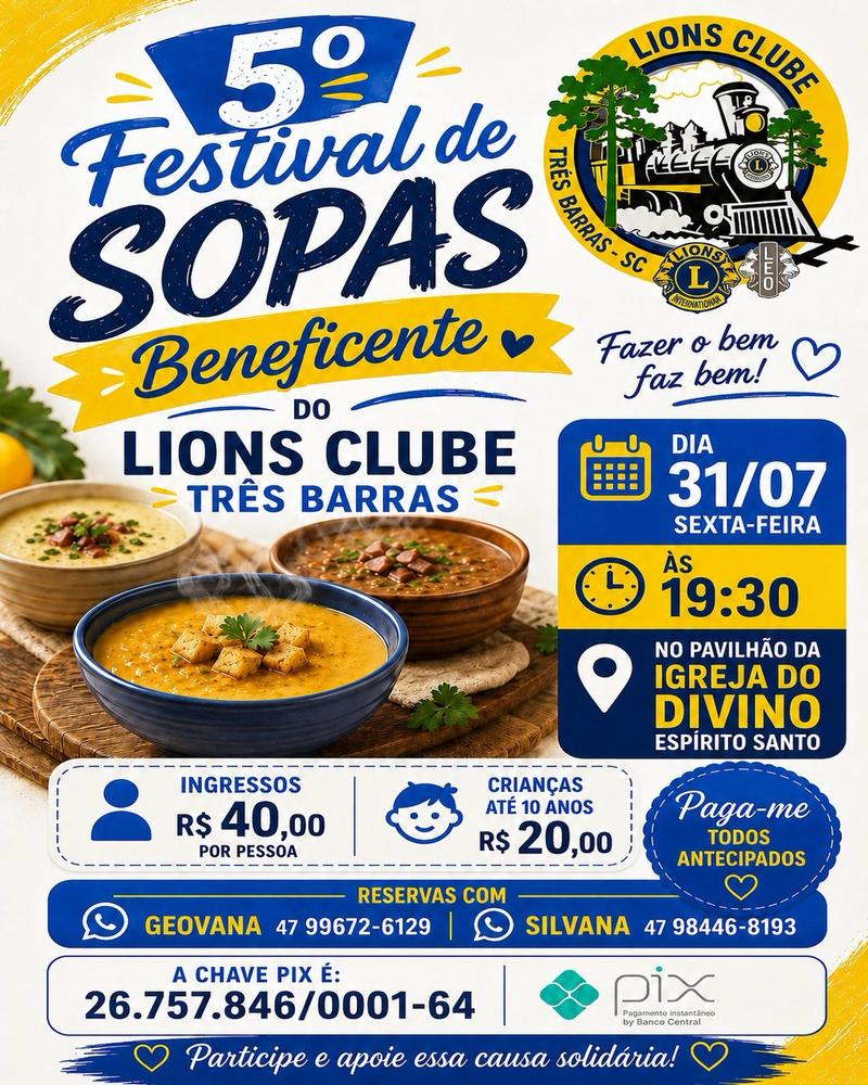 Official poster: 5º Festival de Sopas Beneficente