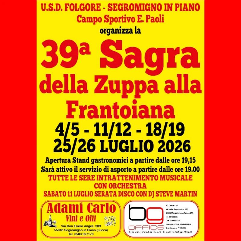 Official poster: Sagra della Zuppa alla Frantoiana