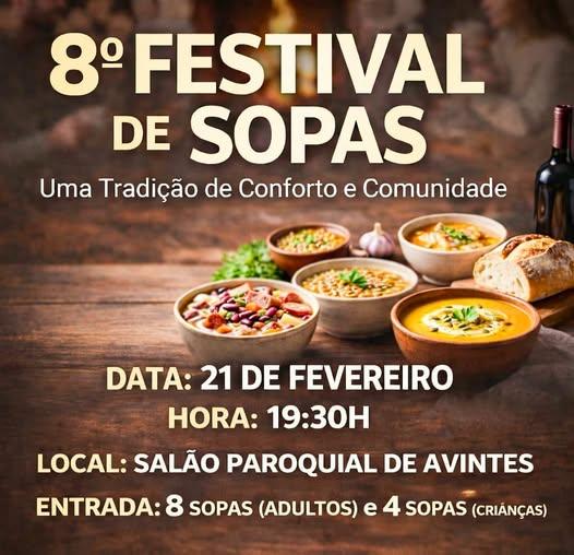 Cartaz oficial: Festival de Sopas da Paróquia de Avintes