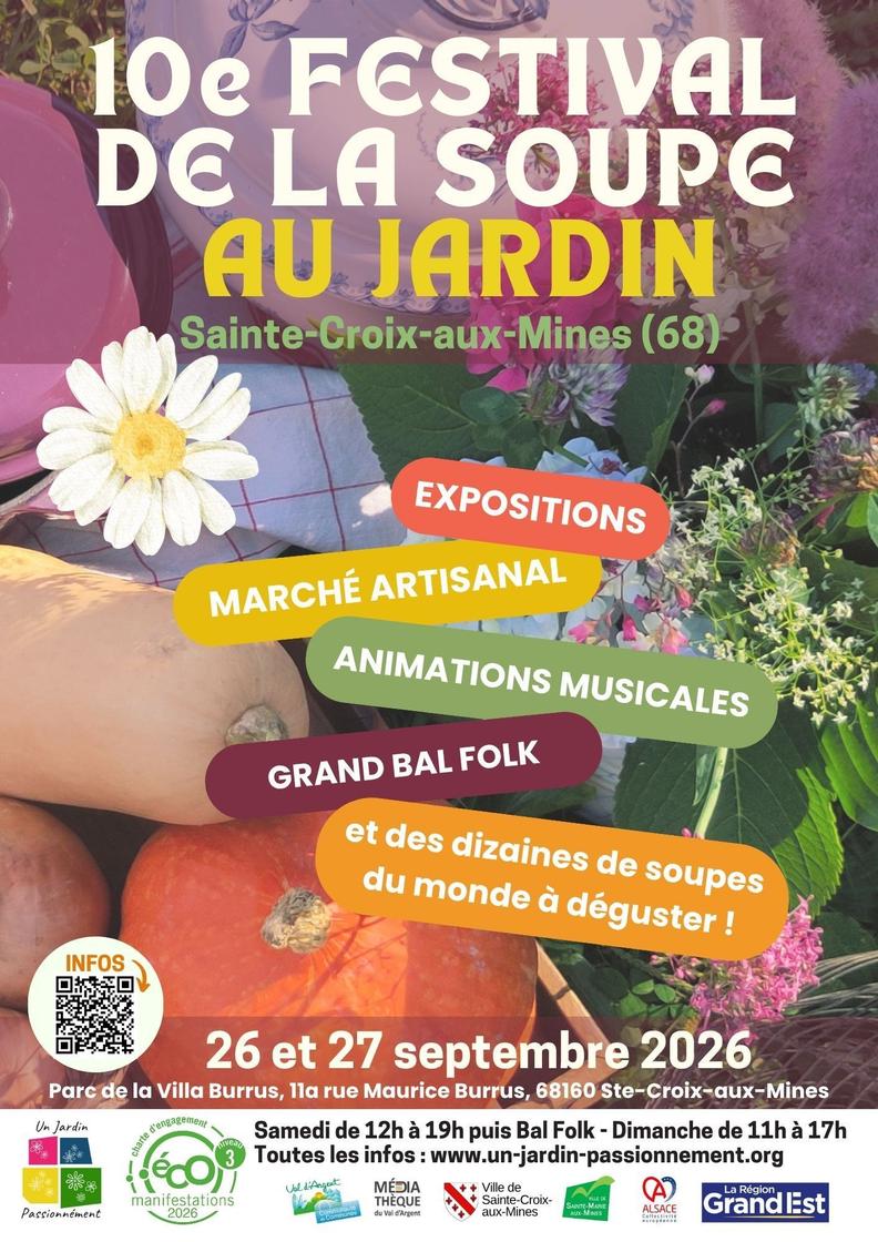 Official poster: 10th Festival de la Soupe au Jardin