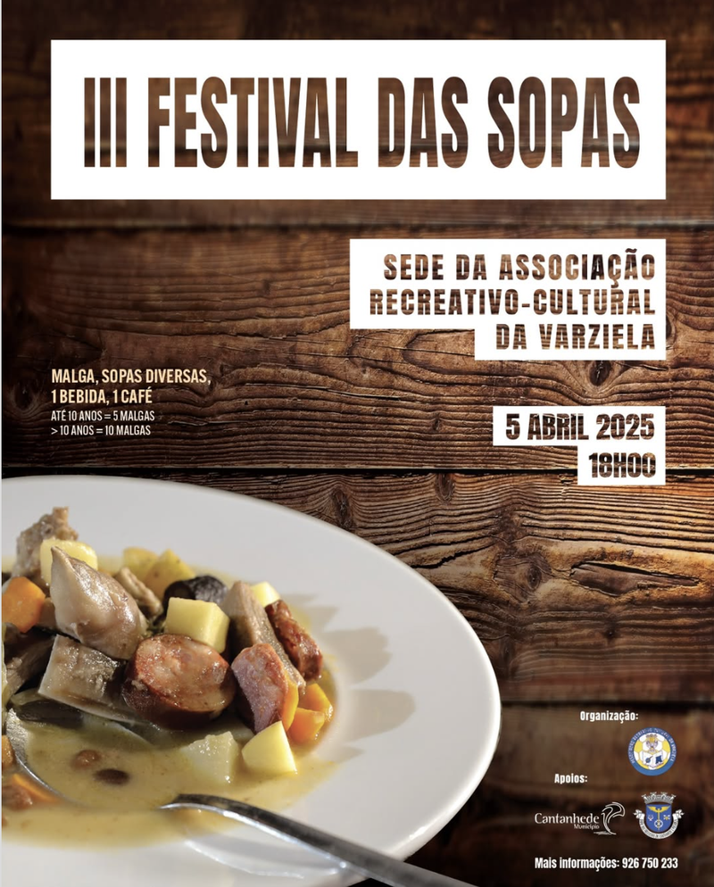 Cartaz oficial: Festival das Sopas de Cantanhede