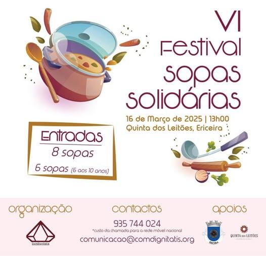 Cartaz oficial: Festival de Sopas Solidárias da Ericeira