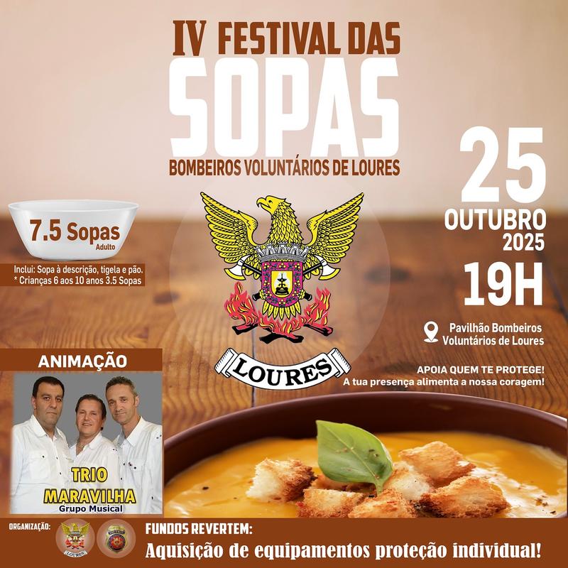 Cartaz oficial: Festival das Sopas dos Bombeiros de Loures
