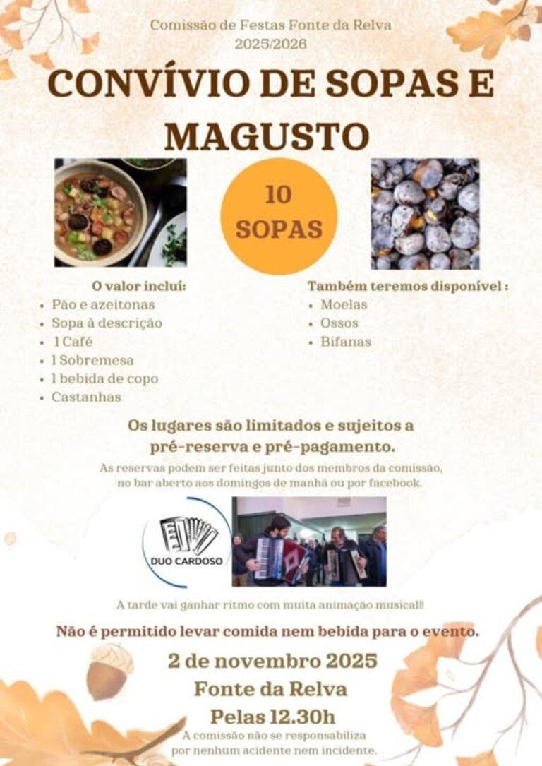 Cartaz oficial: Convívio de Sopas e Magusto da Fonte da Relva