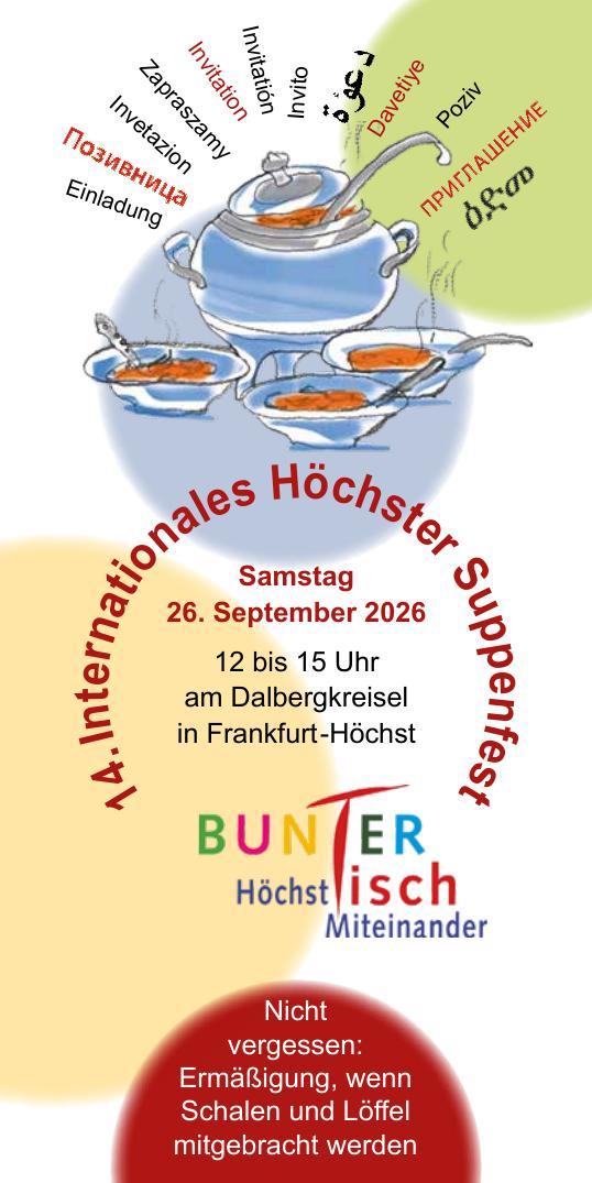 Cartaz oficial: 14. Internationales Höchster Suppenfest