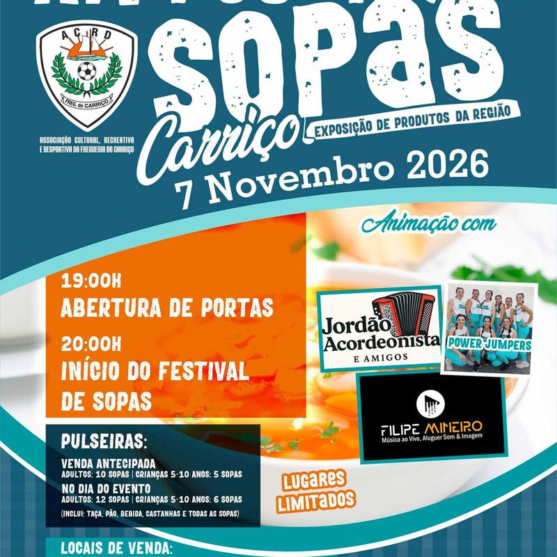 Cartaz oficial: Festival de Sopas do Carriço