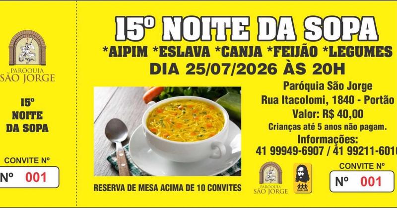 Official poster: 15ª Noite da Sopa