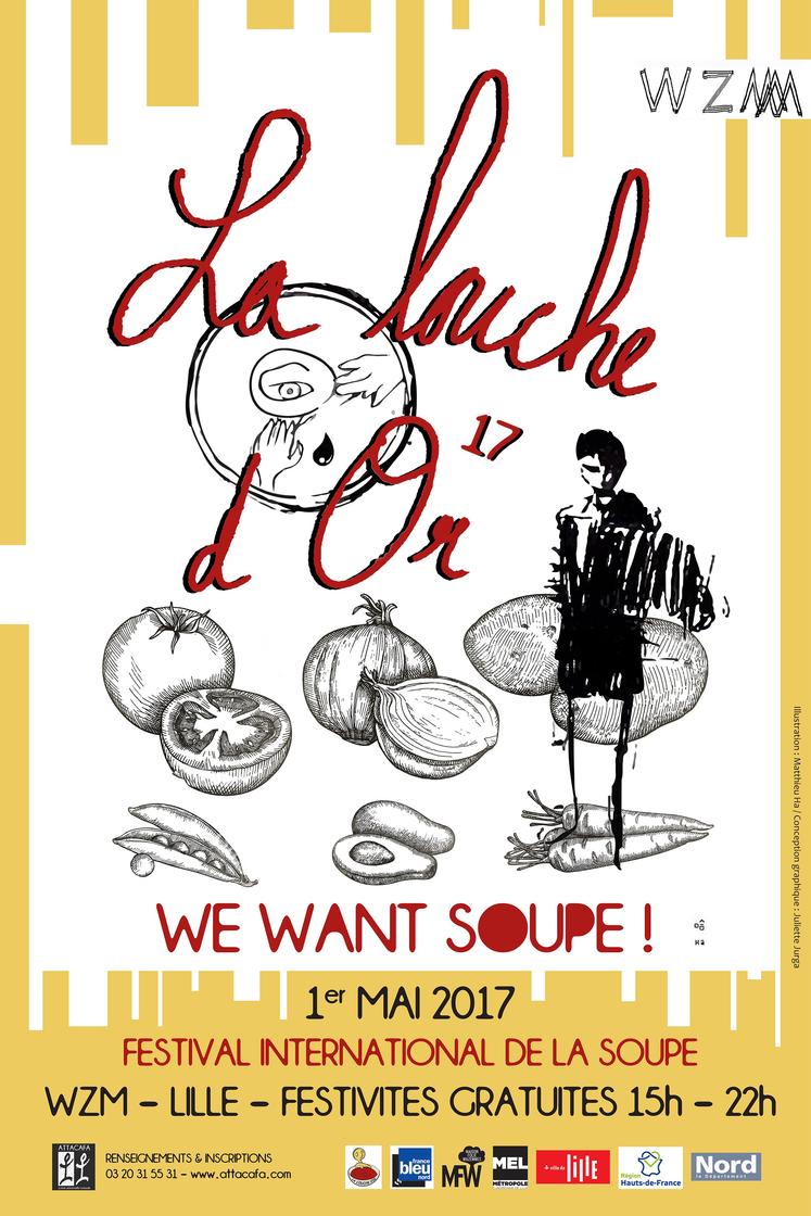 Cartaz oficial: 17e Louche d'Or - We want soupe!
