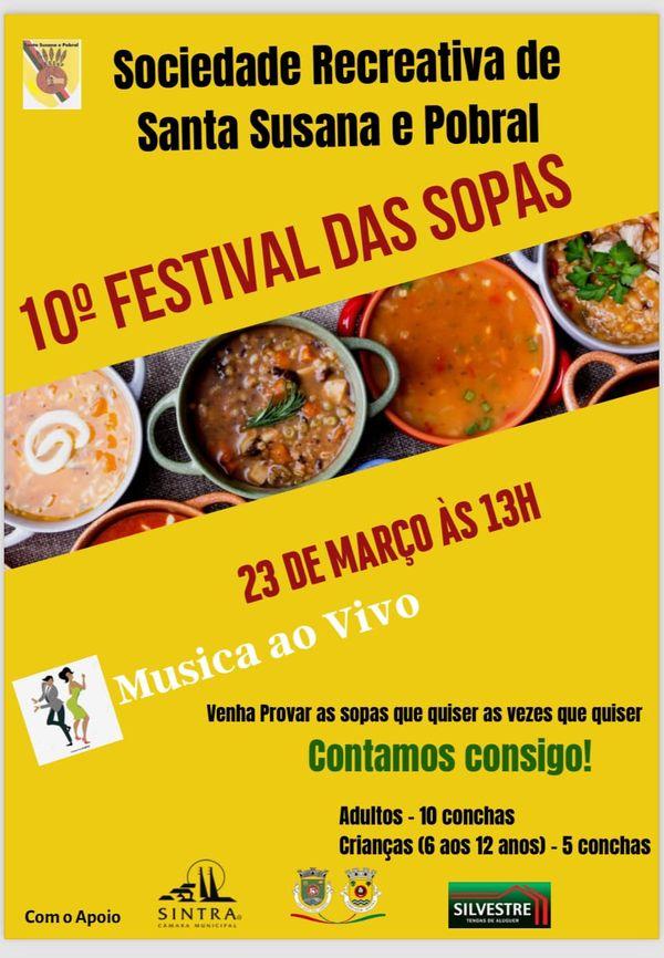 Cartaz oficial: 10º Festival de Sopas de Santa Susana e Pobral