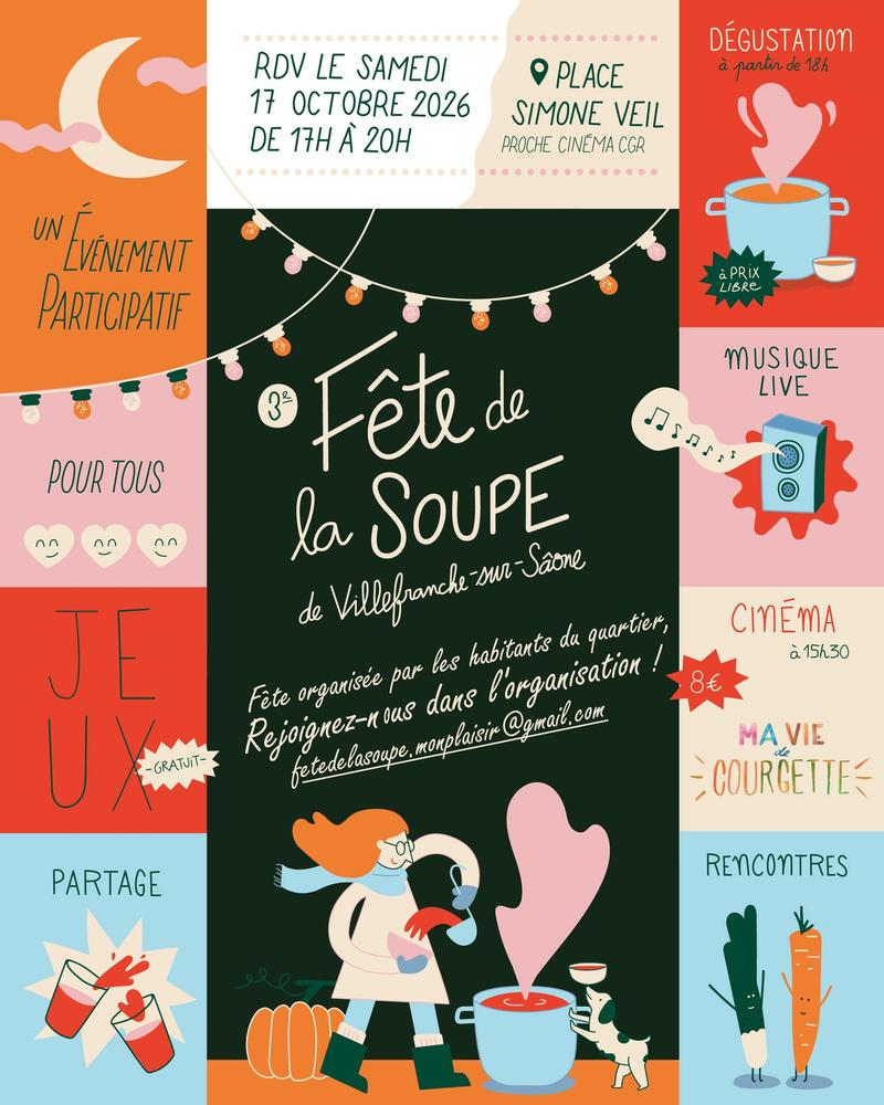 Official poster: Fête de la Soupe de Villefranche-sur-Saône