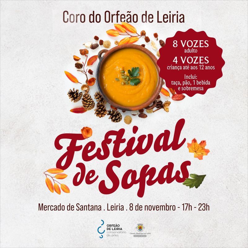 Cartaz oficial: Festival de Sopas do Coro do Orfeão de Leiria