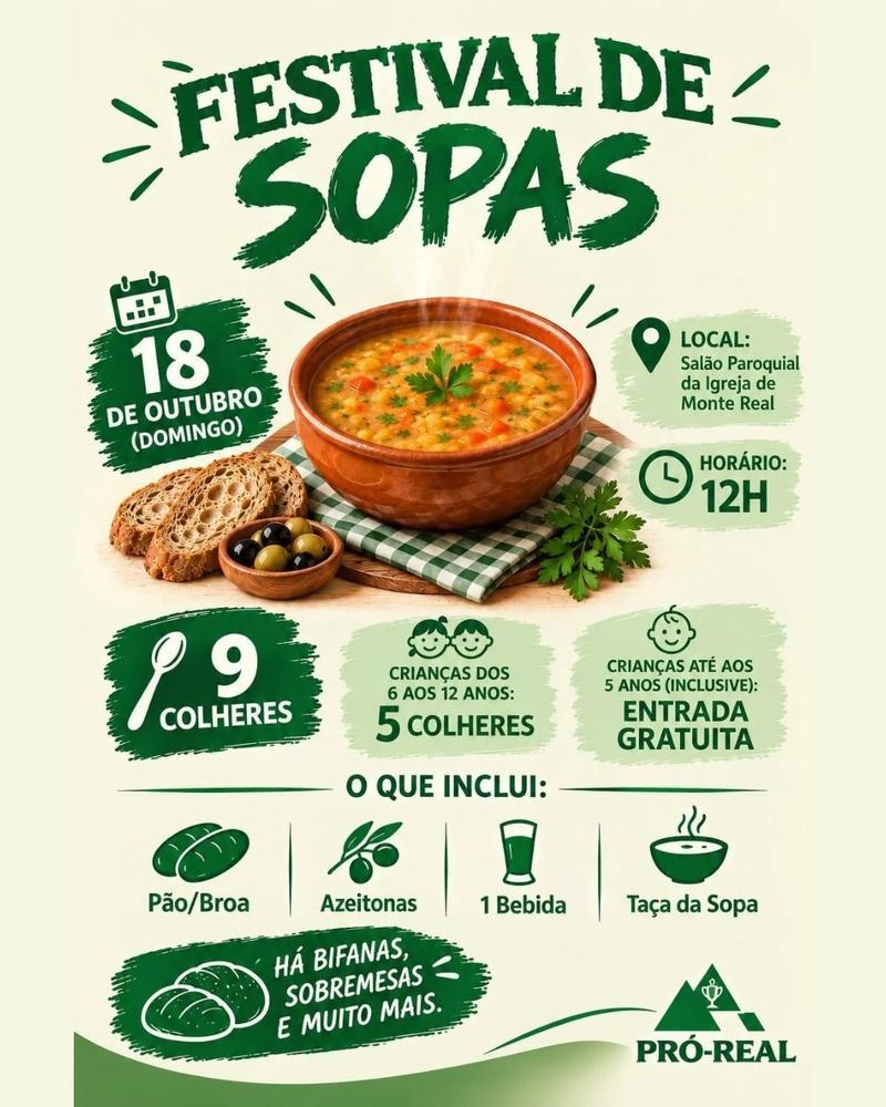 Cartaz oficial: Festival de Sopas da Pró-Real