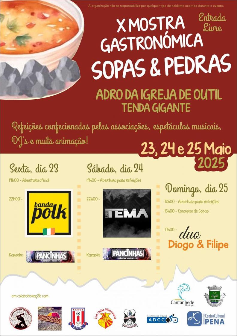 Cartaz oficial: X Mostra Gastronómica Sopas & Pedras