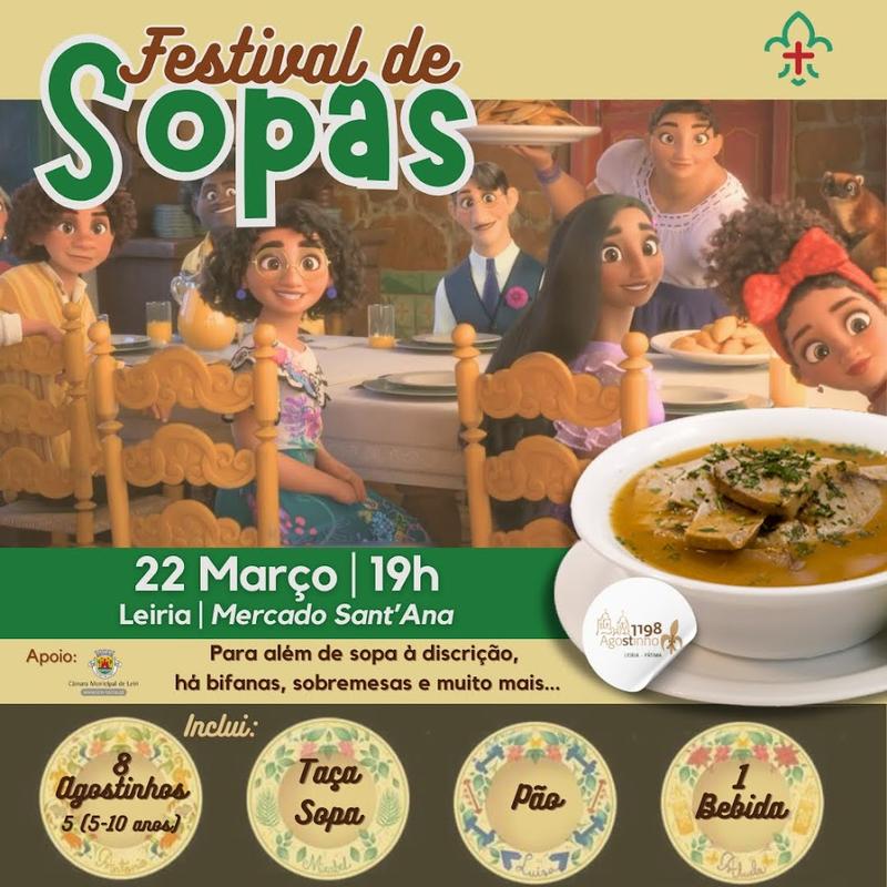 Cartaz oficial: Festival de Sopas do Agrupamento de Escuteiros de Santo Agostinho