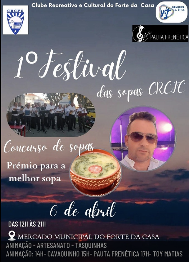 Cartaz oficial: 1.º Festival das Sopas do CRCFC